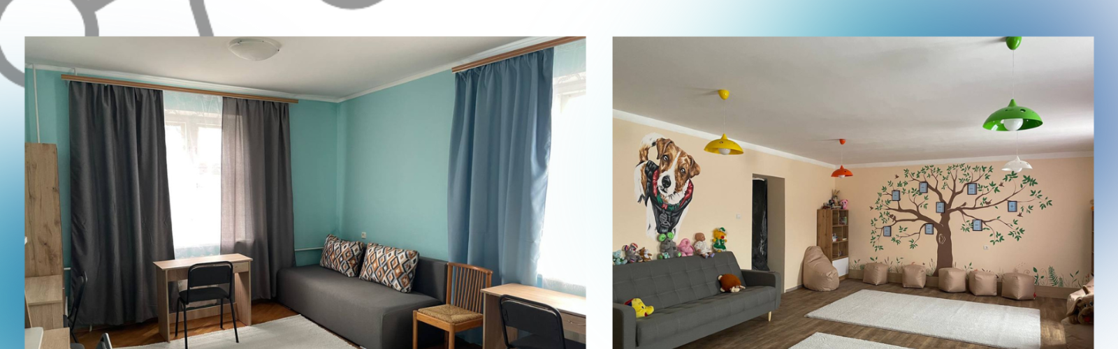 We completed the project to repair children's and women's rooms