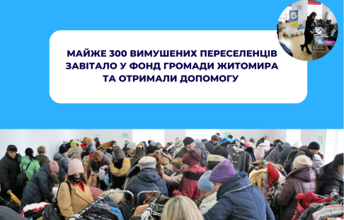 Almost 300 forced migrants visited the Zhytomyr Community Fund