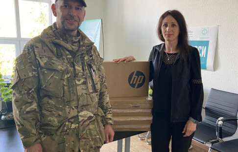 The servicemen received new laptops