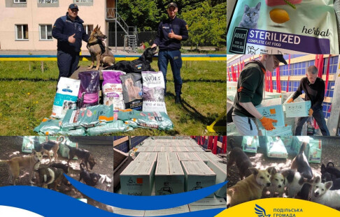 Podilska Hromada Community Foundation continues to receive and transfer animal feed to organizations that care for them